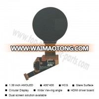 double sided small size amoled no bezel wearable tft thin monitor circular module mini round 1.39-inch lcd display screen